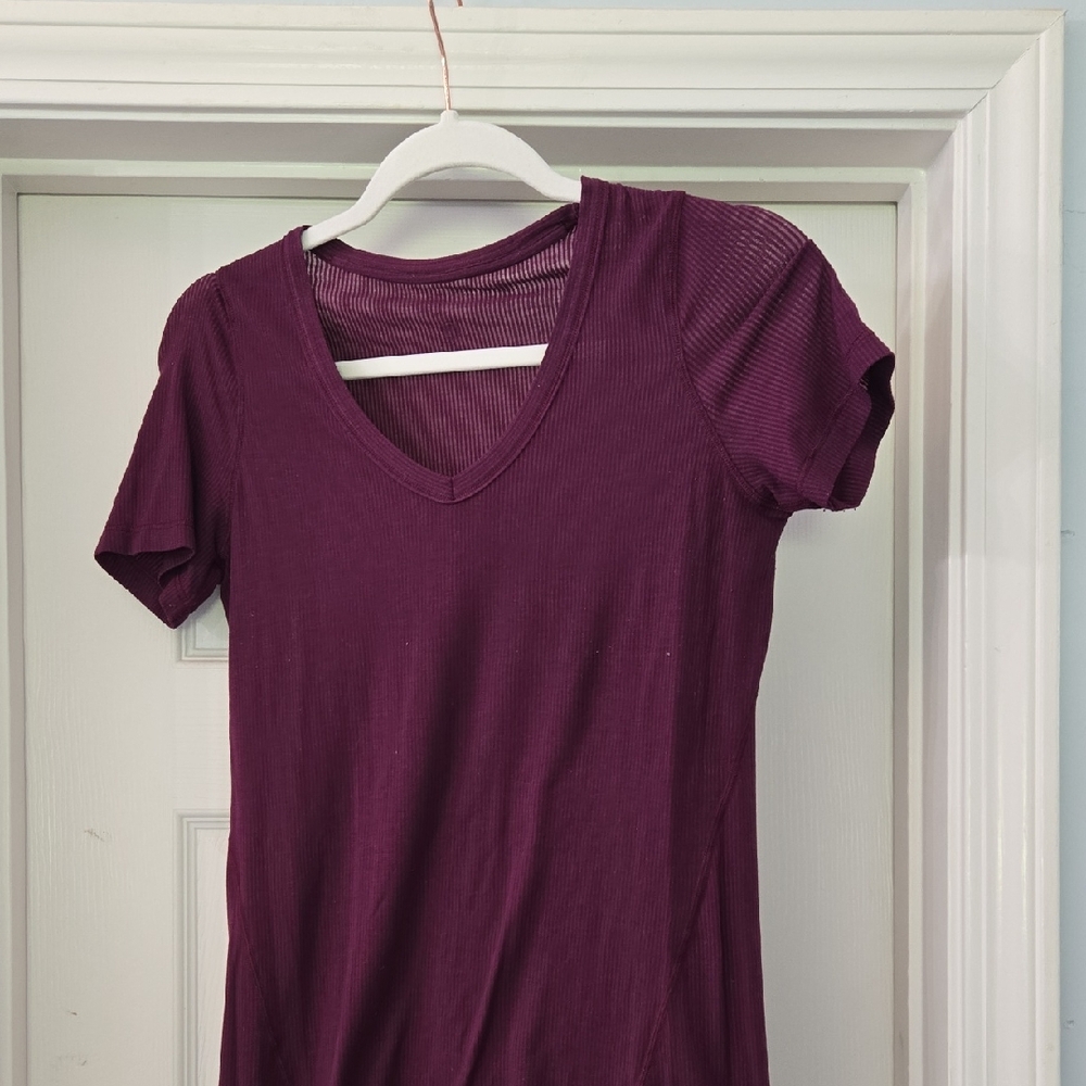 Lululemon Athletica Purple Fitted Short Sleeve T-Shirt